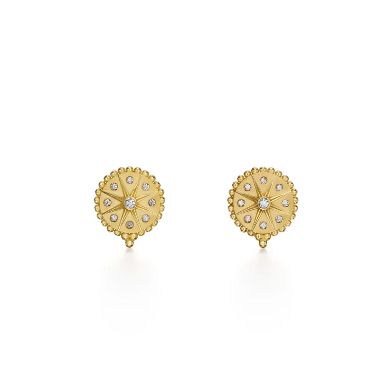 18K Orbit Star Earrings sold by TEMPLE ST CLAIR