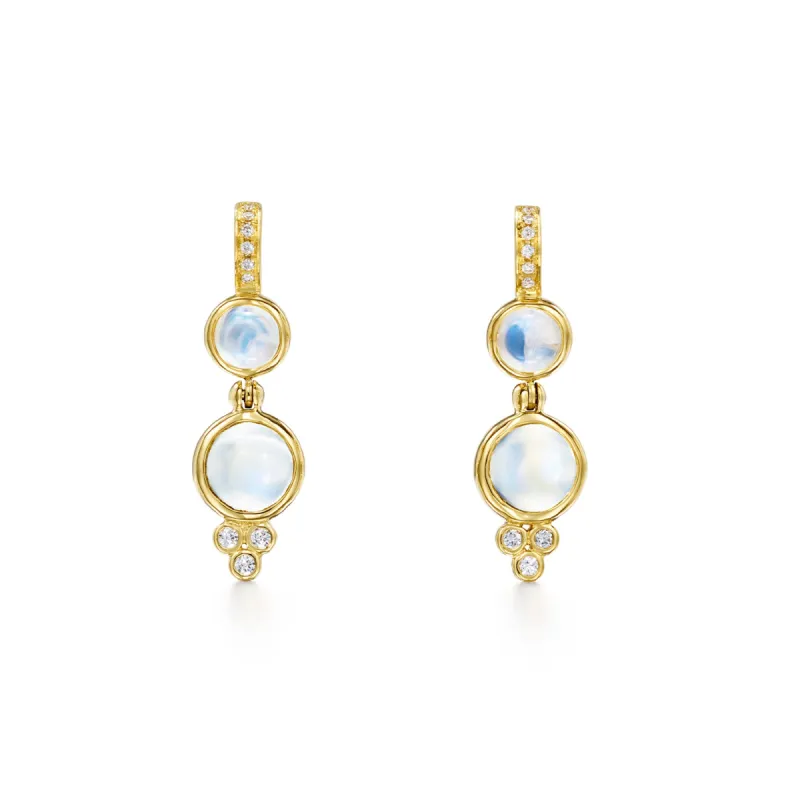 18K Lunar Drop Earrings sold by TEMPLE ST CLAIR