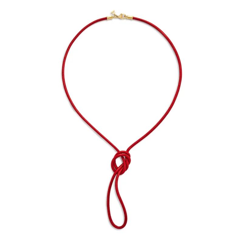 18K Red Leather Cord made by TEMPLE ST CLAIR