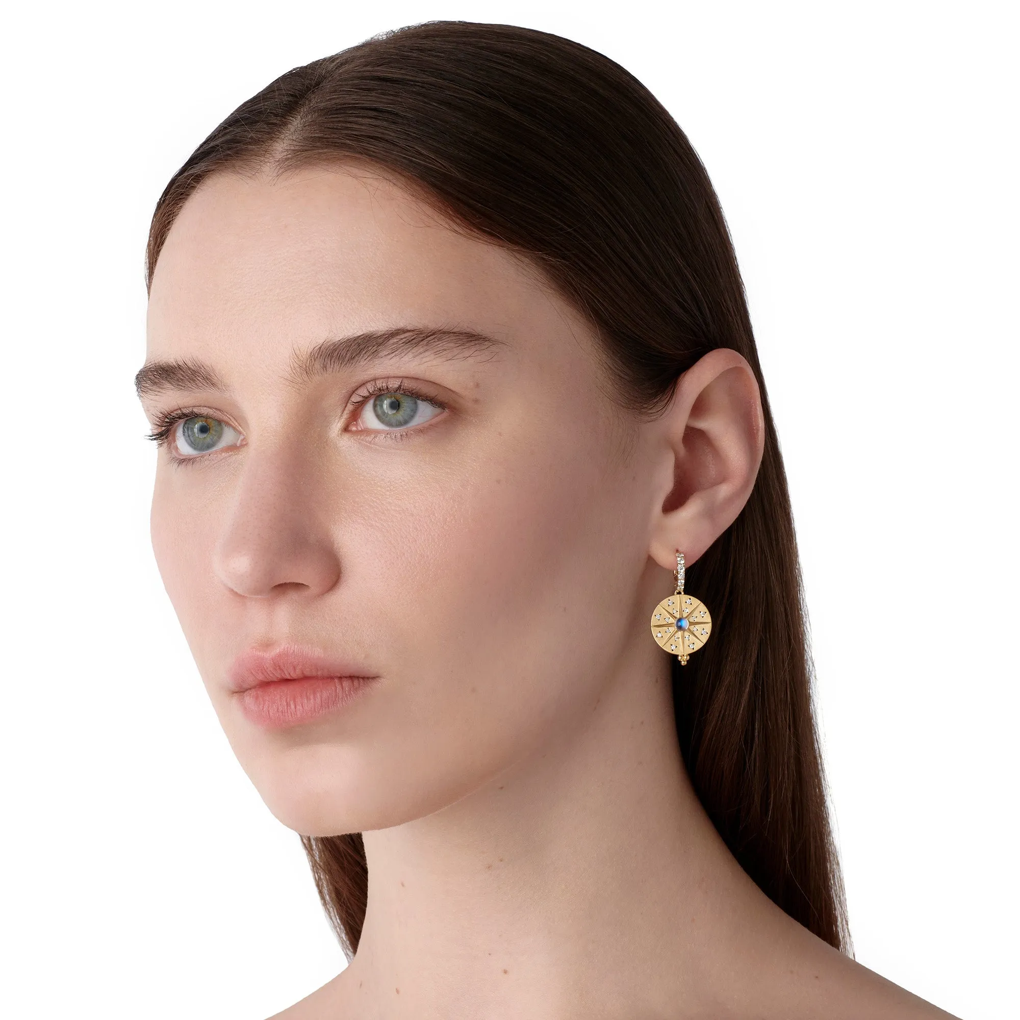 18K Sole Mandala Earrings sold by TEMPLE ST CLAIR product image thumbnail 2