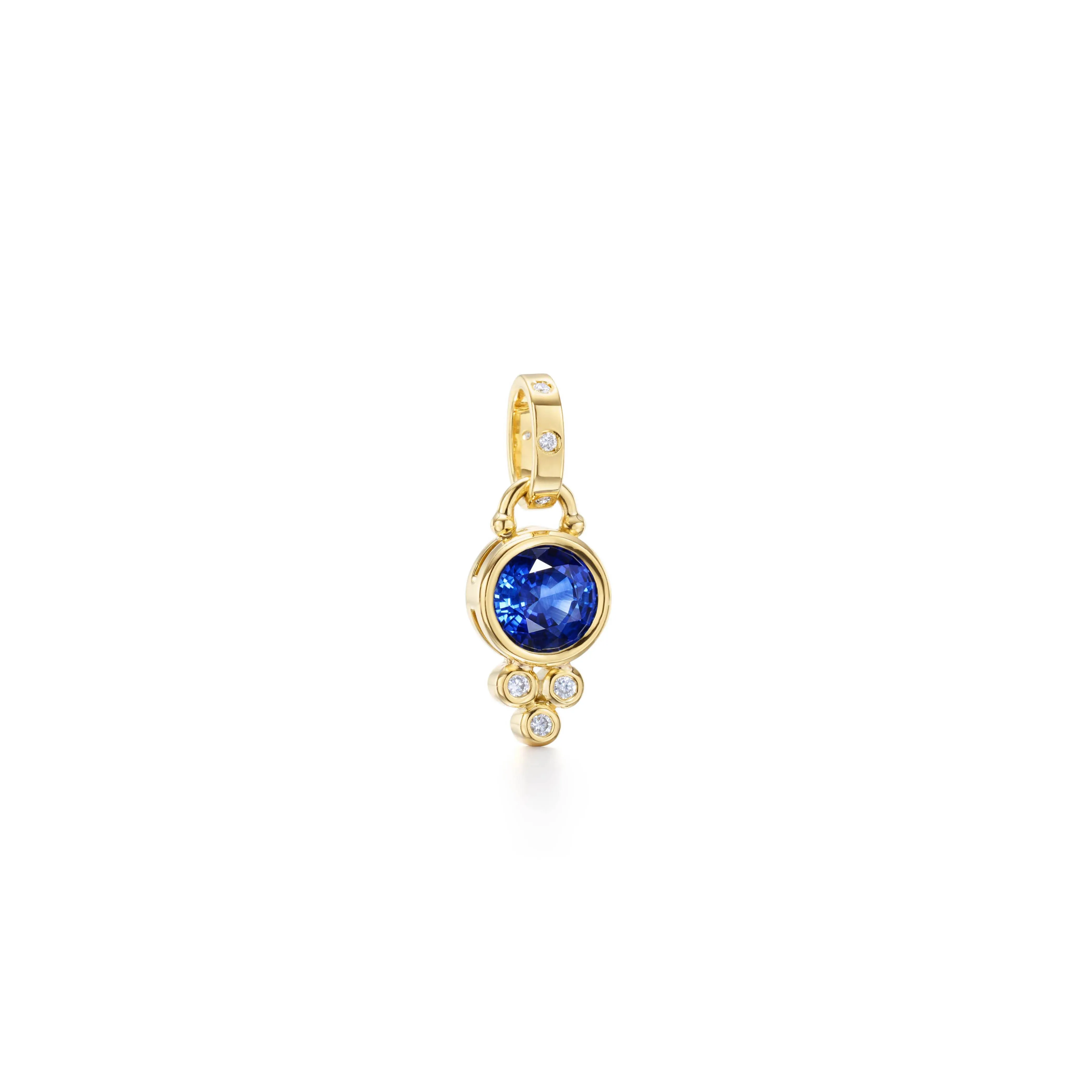 18K Precious Piccolo Blue Sapphire Pendant sold by TEMPLE ST CLAIR