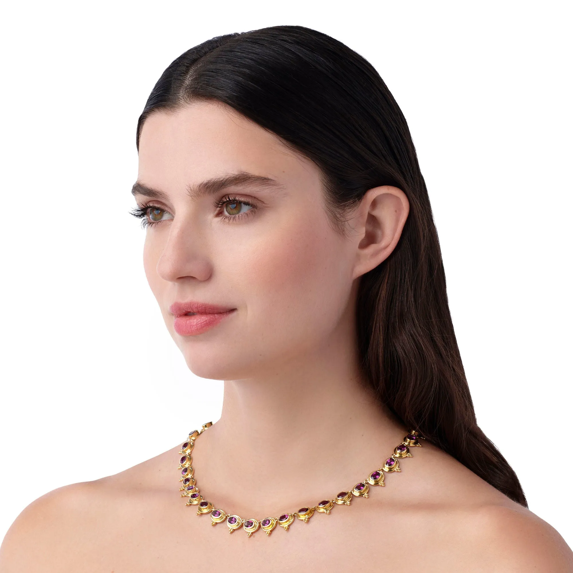 18K Purple Garnet Temple Necklace sold by TEMPLE ST CLAIR product image thumbnail 2