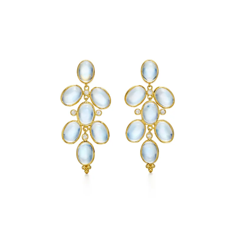 18K Blue Moonstone Drop Earrings sold by TEMPLE ST CLAIR