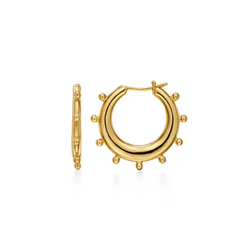18K Medium Yoga Hoops sold by TEMPLE ST CLAIR