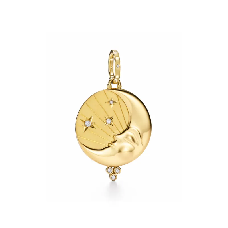 18K Large Luna Pendant sold by TEMPLE ST CLAIR