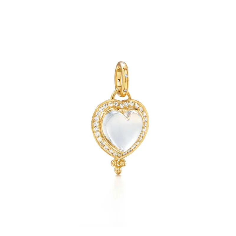 18K Pavé Heart Pendant sold by TEMPLE ST CLAIR