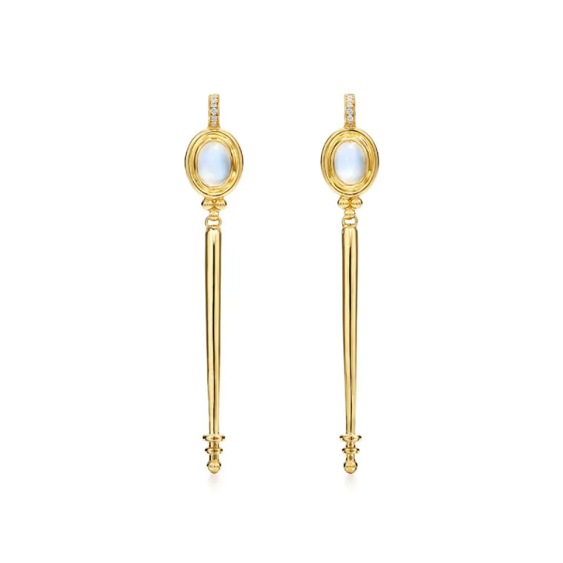 18K Classic Temple Baton Earrings sold by TEMPLE ST CLAIR