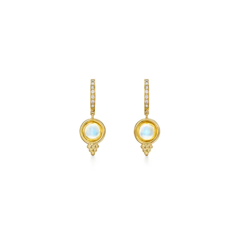18K Blue Moonstone Temple Earrings sold by TEMPLE ST CLAIR