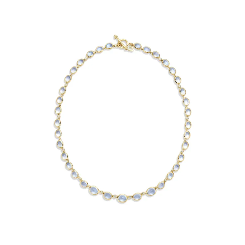 18K Blue Moon Eternity Necklace made by TEMPLE ST CLAIR