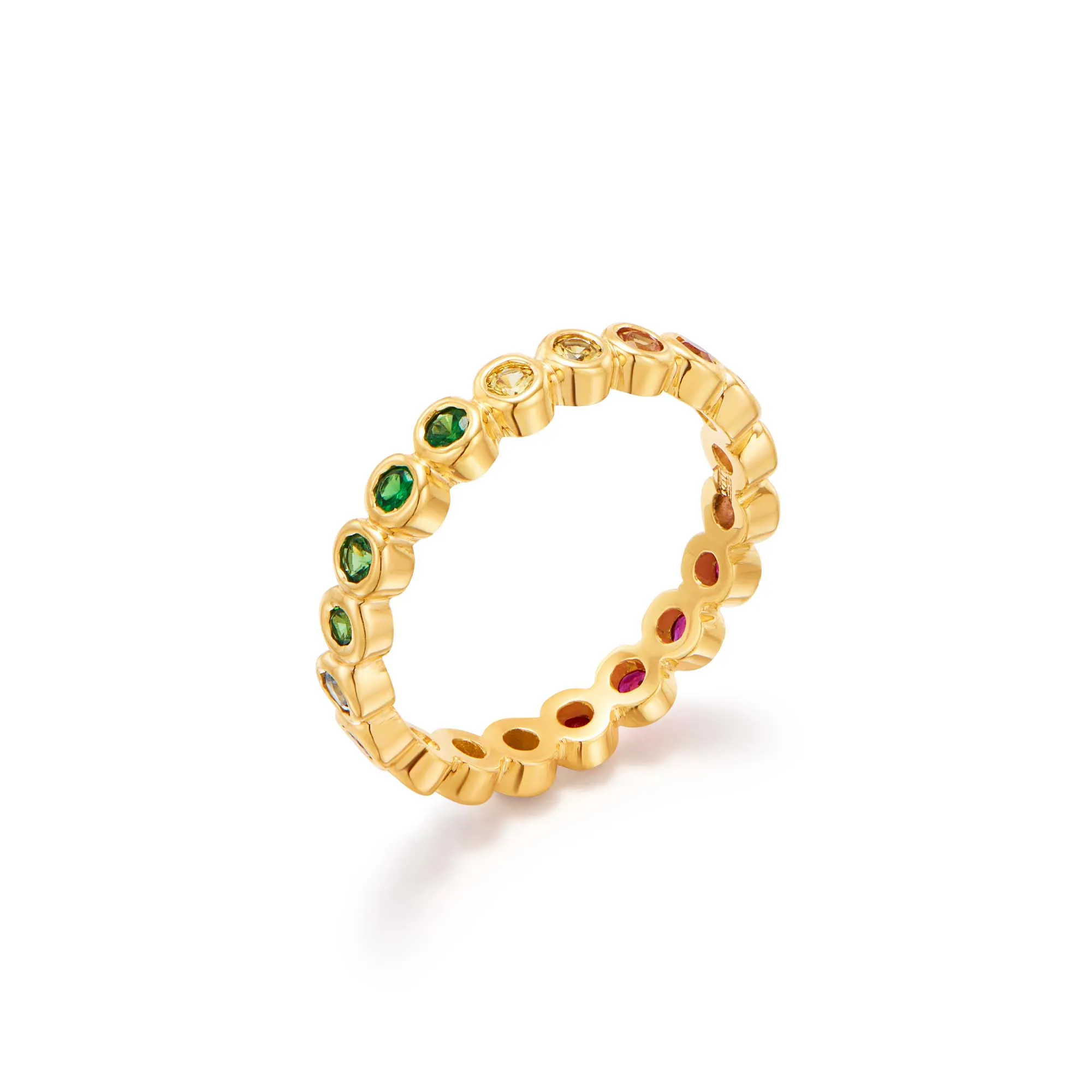 18K Rainbow Eternity Ring sold by TEMPLE ST CLAIR product image thumbnail 2