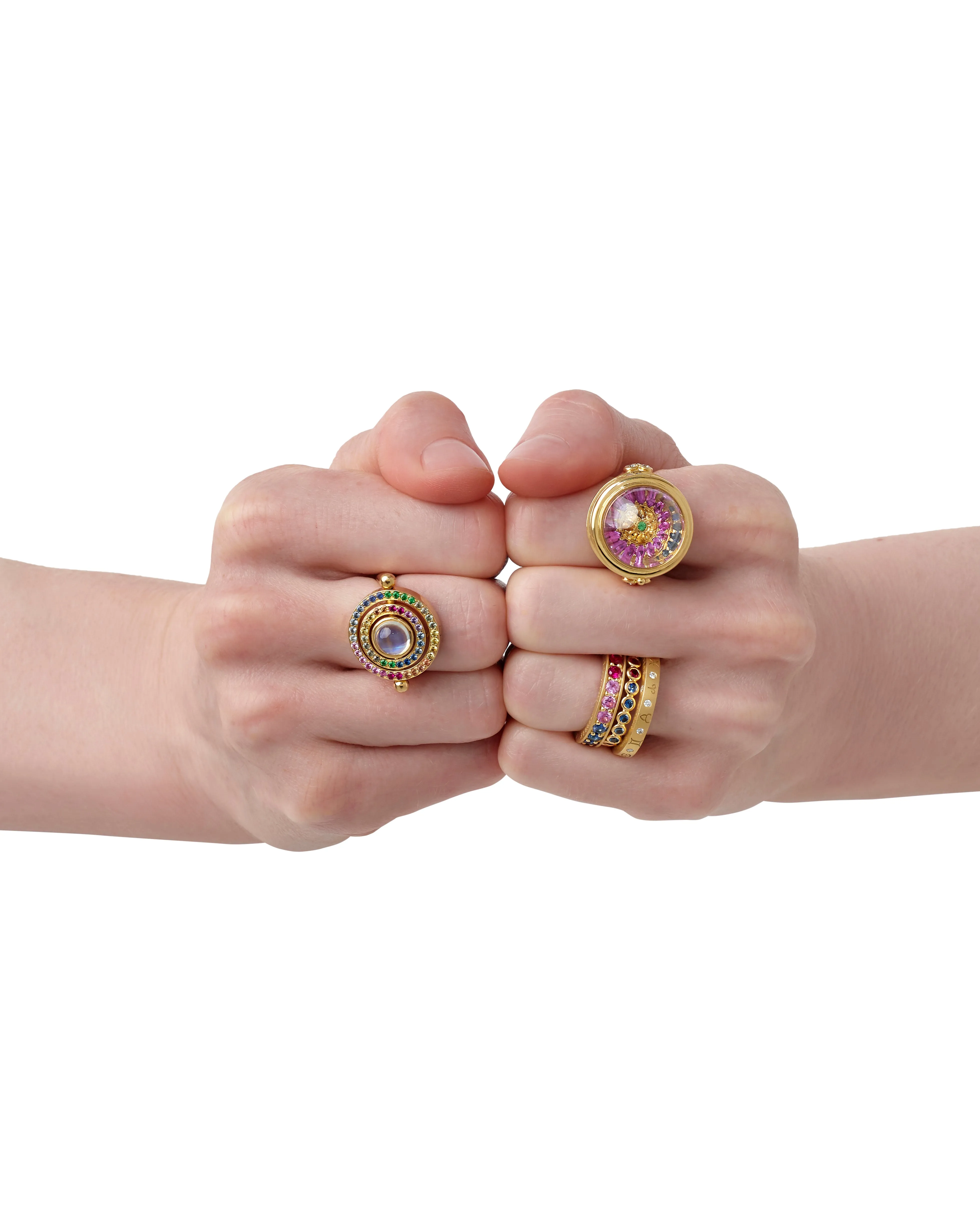 18K Rainbow Eternity Ring sold by TEMPLE ST CLAIR product image thumbnail 3