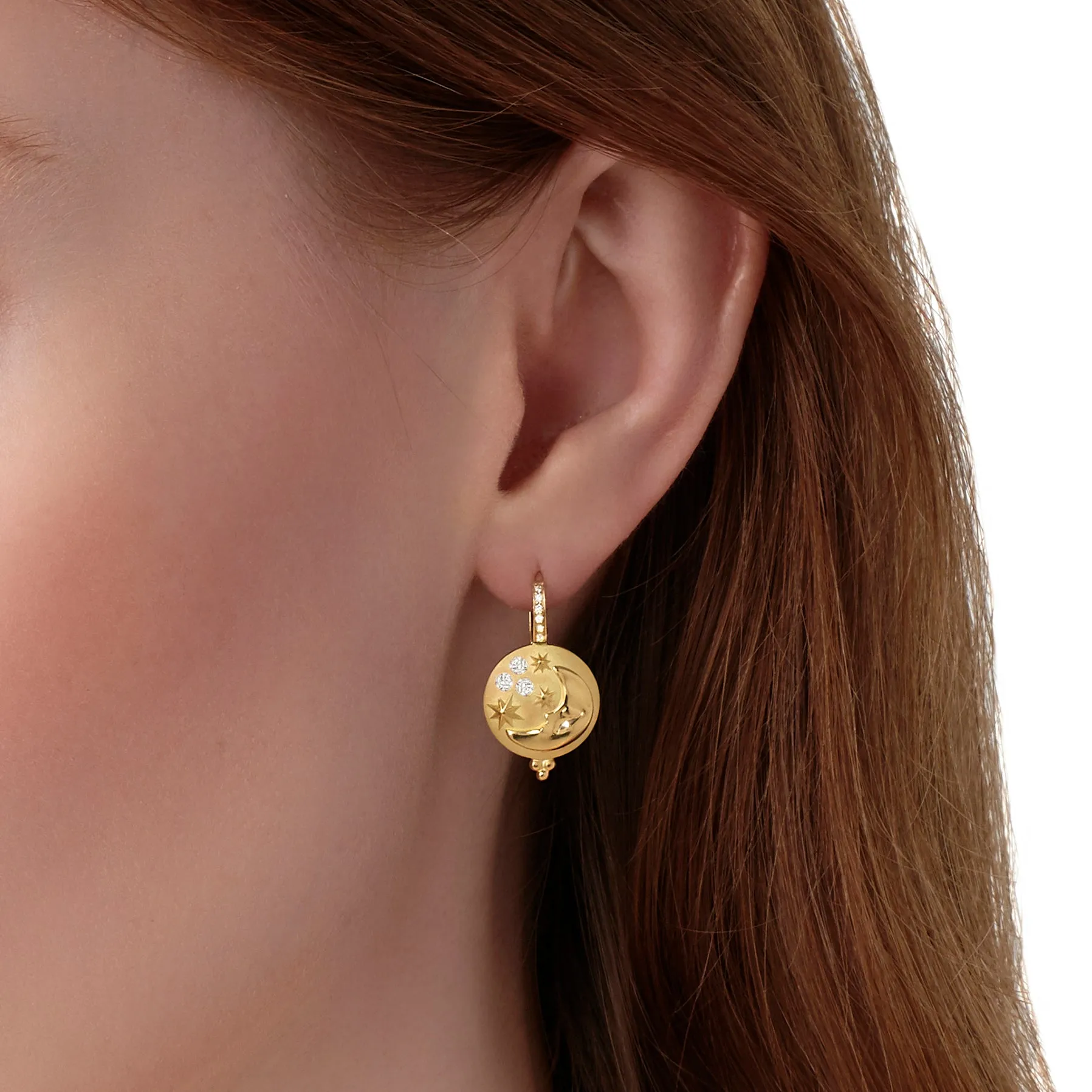 18K Sole Luna Earrings sold by TEMPLE ST CLAIR product image thumbnail 3