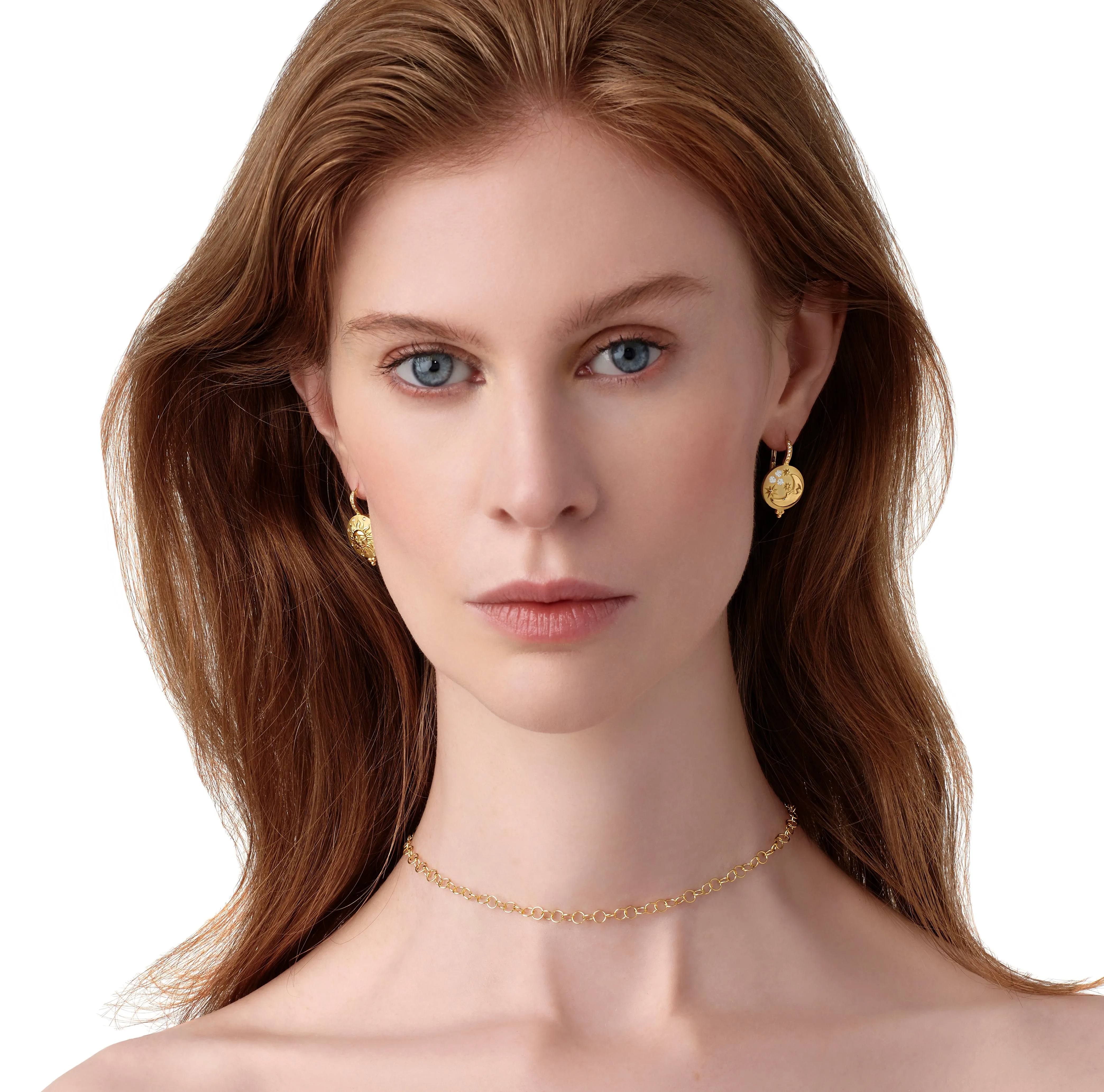 18K Sole Luna Earrings sold by TEMPLE ST CLAIR product image thumbnail 4