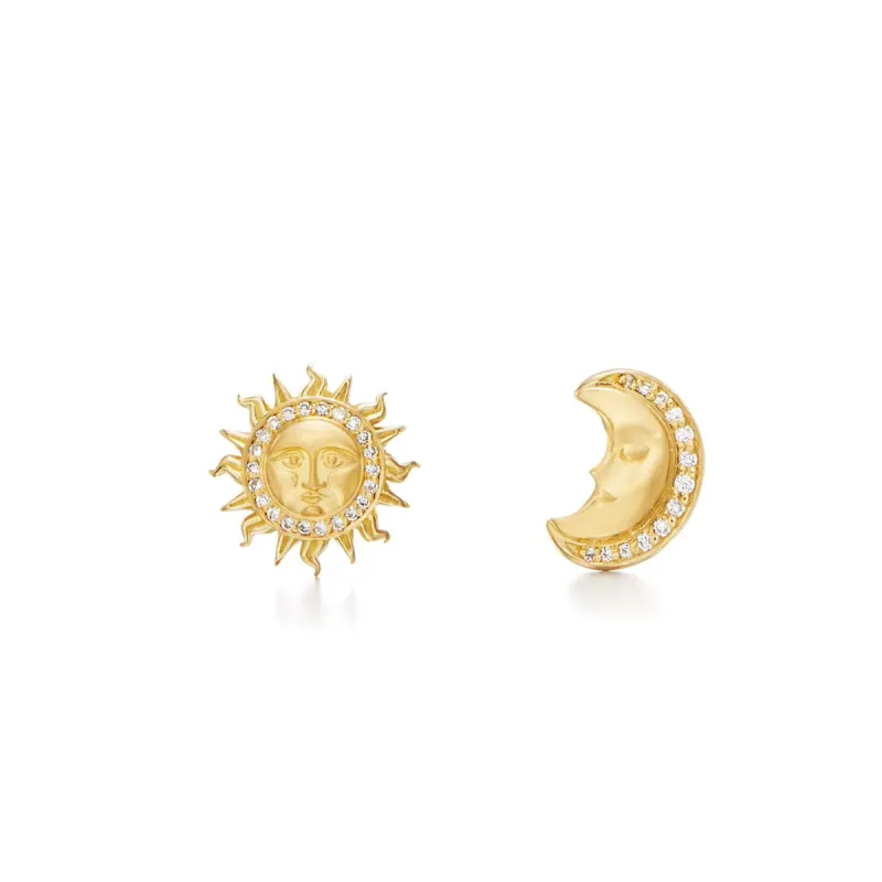 18K Sole Luna Earrings sold by TEMPLE ST CLAIR