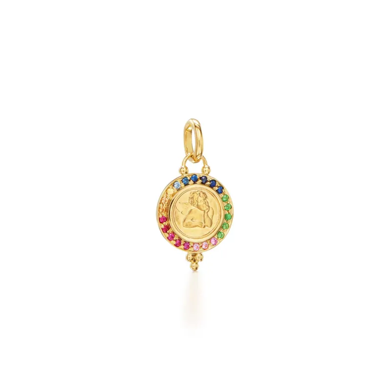 18K Rainbow Angel Pendant sold by TEMPLE ST CLAIR