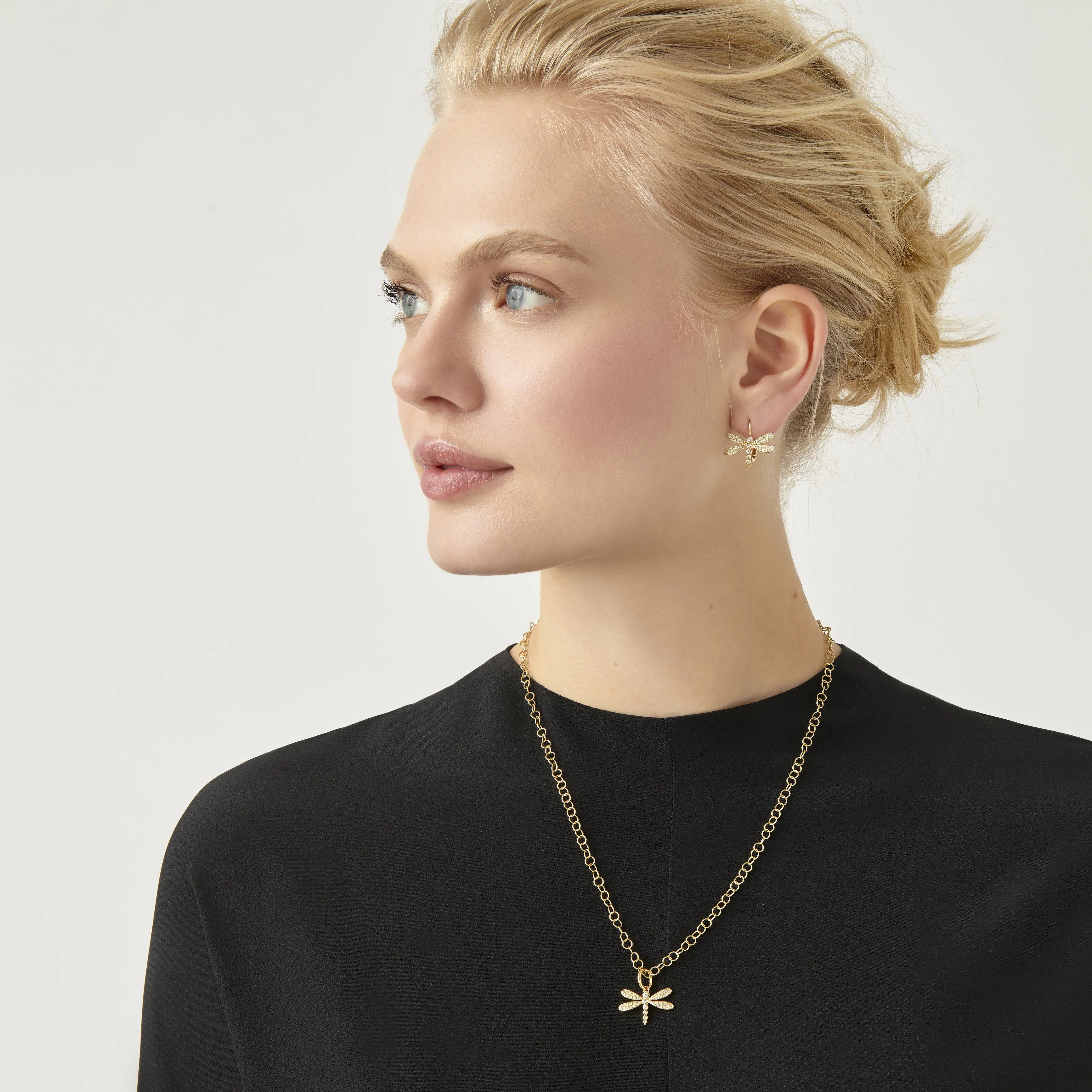 18K Dragonfly Earrings sold by TEMPLE ST CLAIR product image thumbnail 2