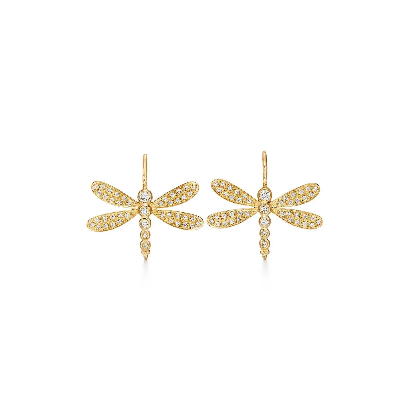 18K Dragonfly Earrings sold by TEMPLE ST CLAIR