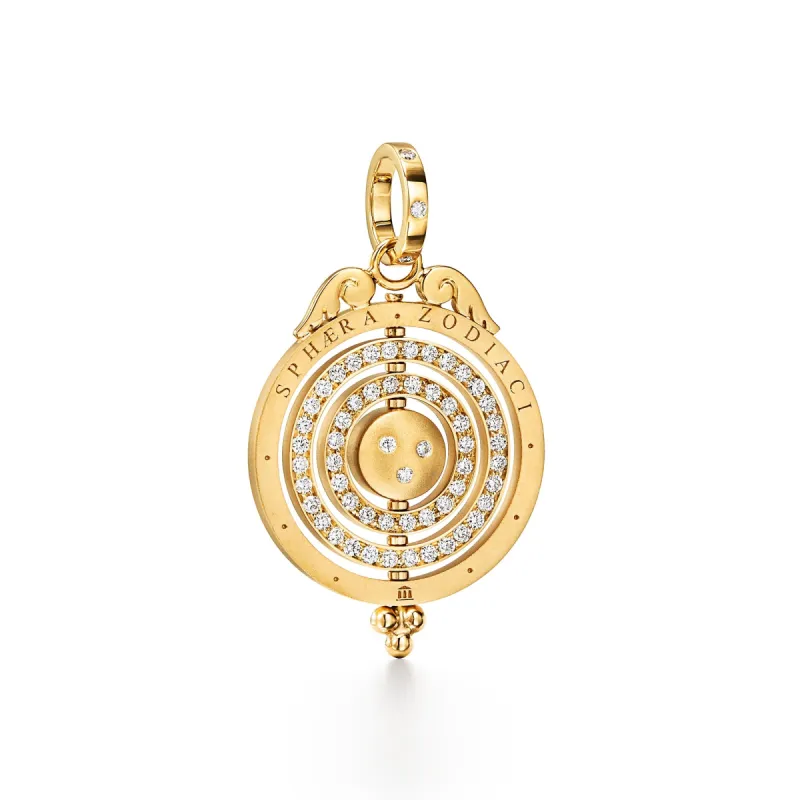 18K Diamond Triple Orbit Tolomeo Pendant sold by TEMPLE ST CLAIR