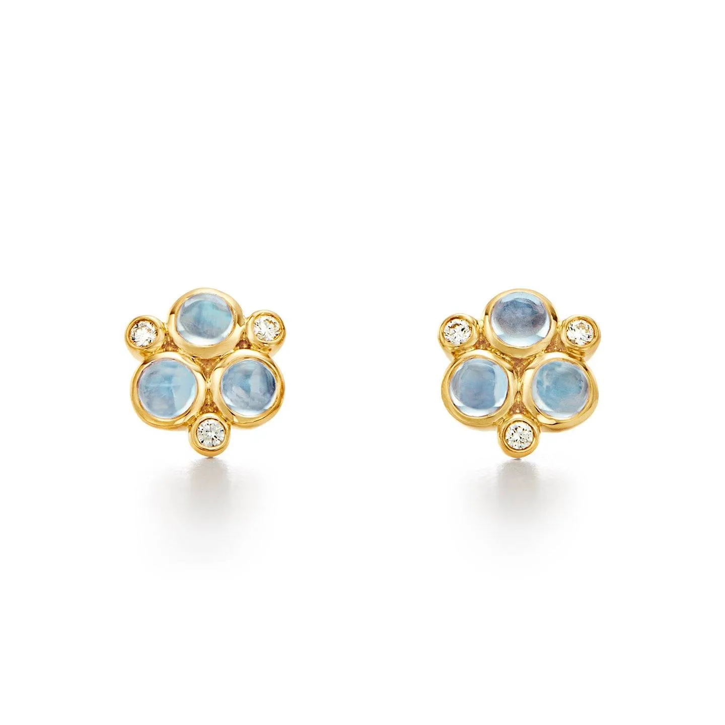 18K Blue Moonstone Trio Earrings sold by TEMPLE ST CLAIR