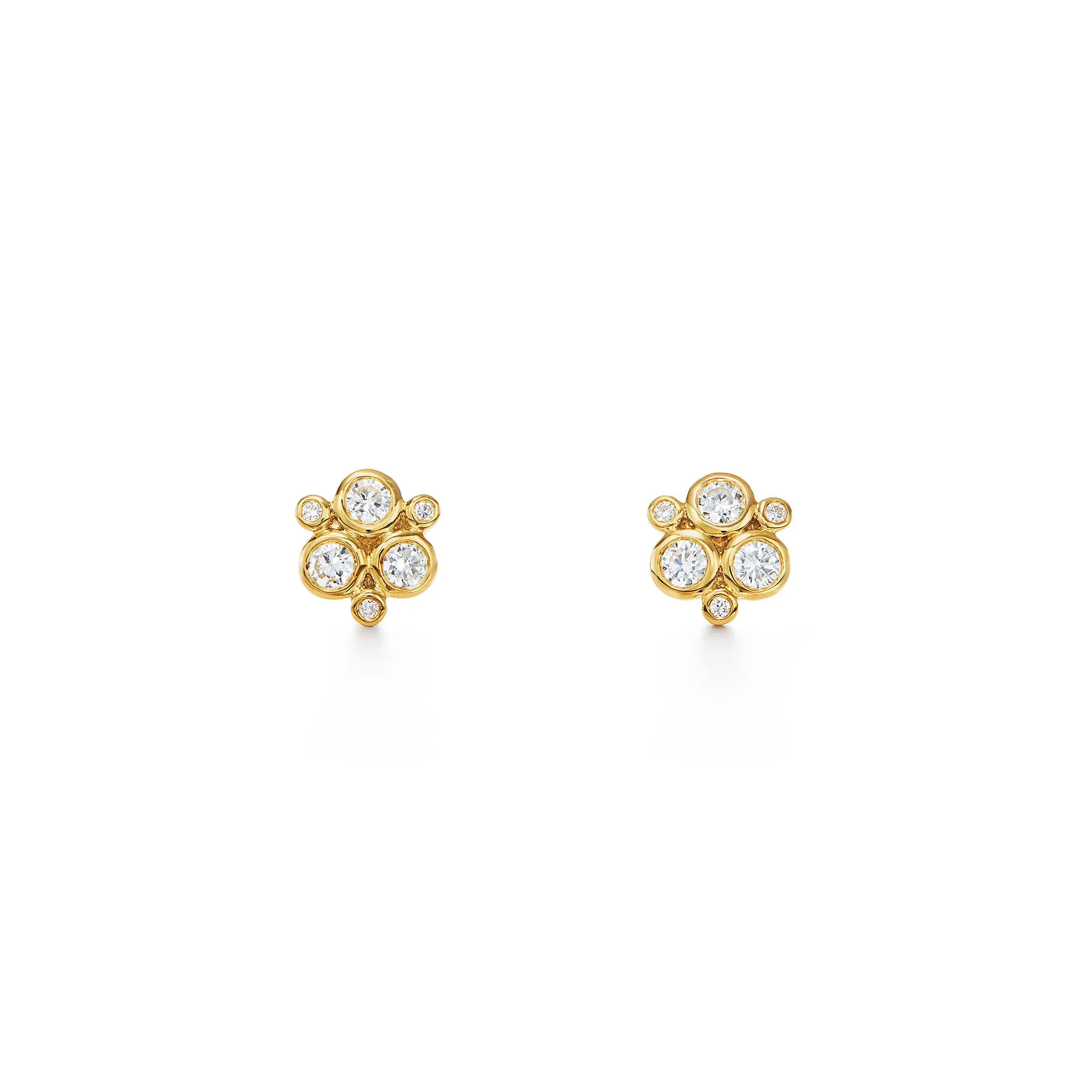 18K Classic Diamond Trio Earrings sold by TEMPLE ST CLAIR