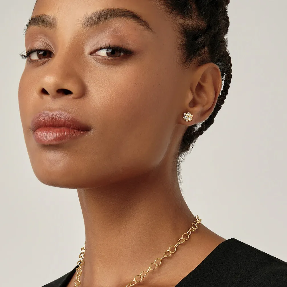 18K Classic Diamond Trio Earrings sold by TEMPLE ST CLAIR product image thumbnail 5