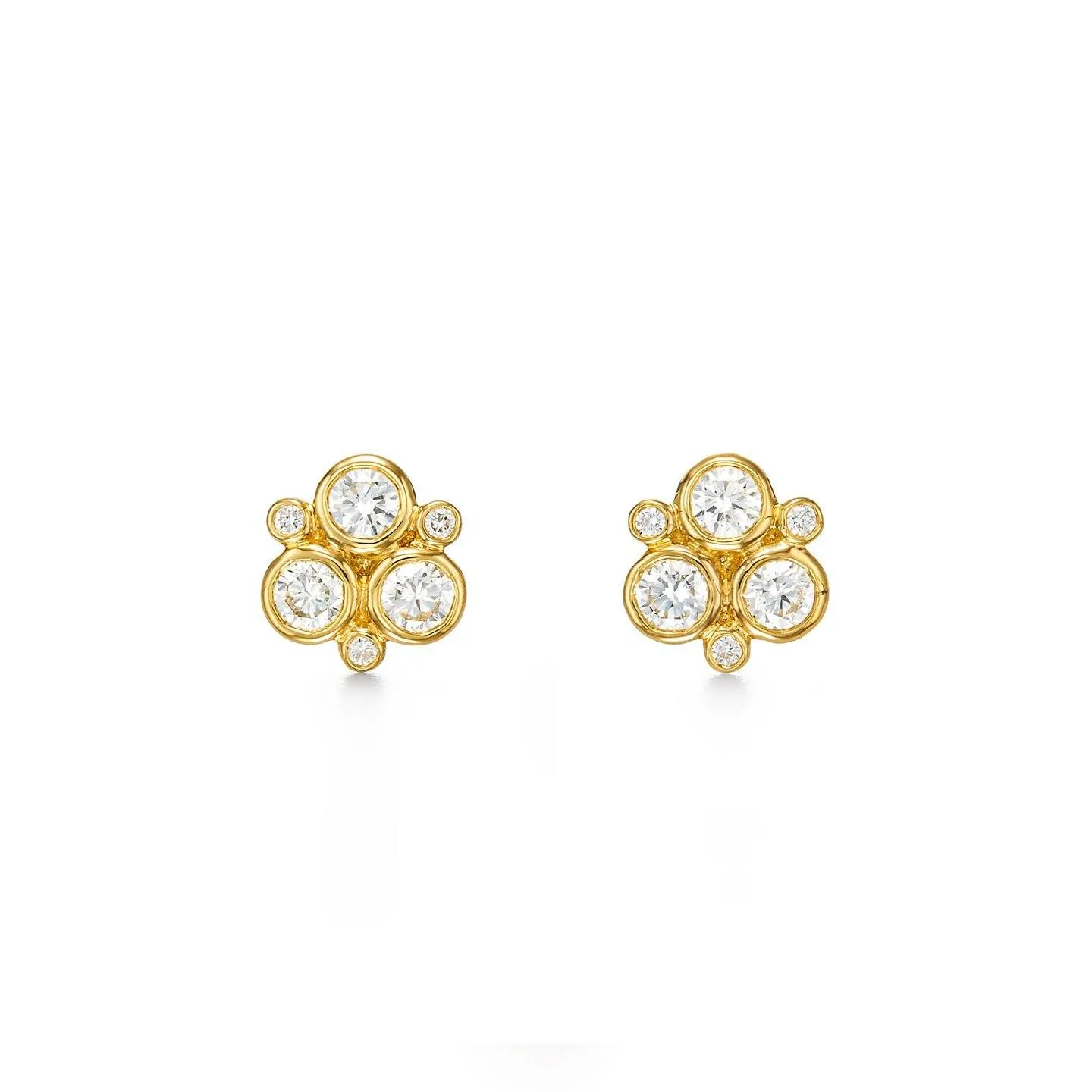 18K Classic Diamond Trio Earrings sold by TEMPLE ST CLAIR product image thumbnail 3