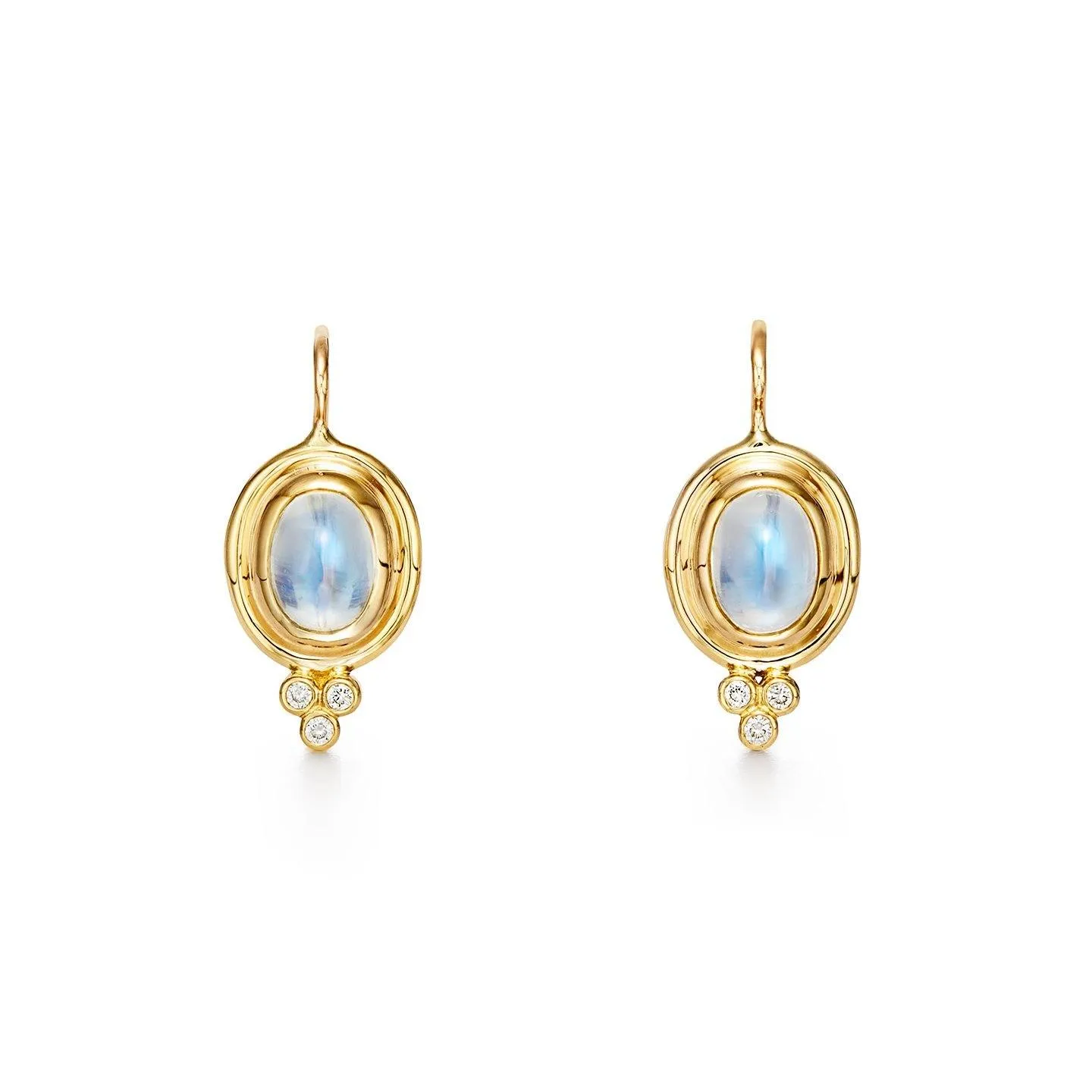 18K Blue Moonstone Classic Temple Earrings sold by TEMPLE ST CLAIR product image thumbnail 2