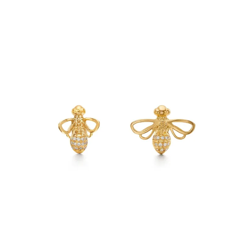 18K Bee Earrings sold by TEMPLE ST CLAIR