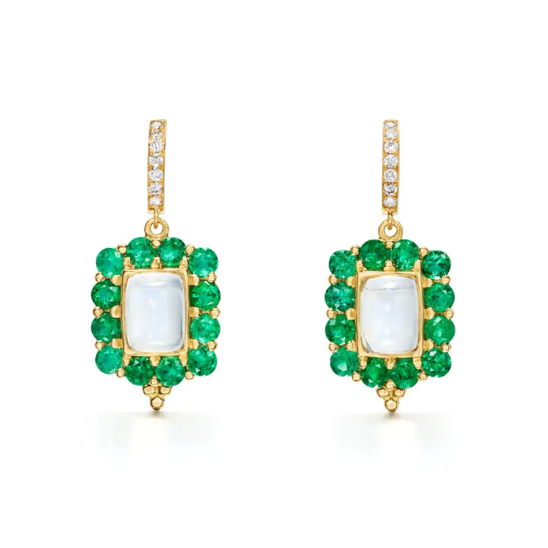 18K Emerald Color Theory Earrings sold by TEMPLE ST CLAIR
