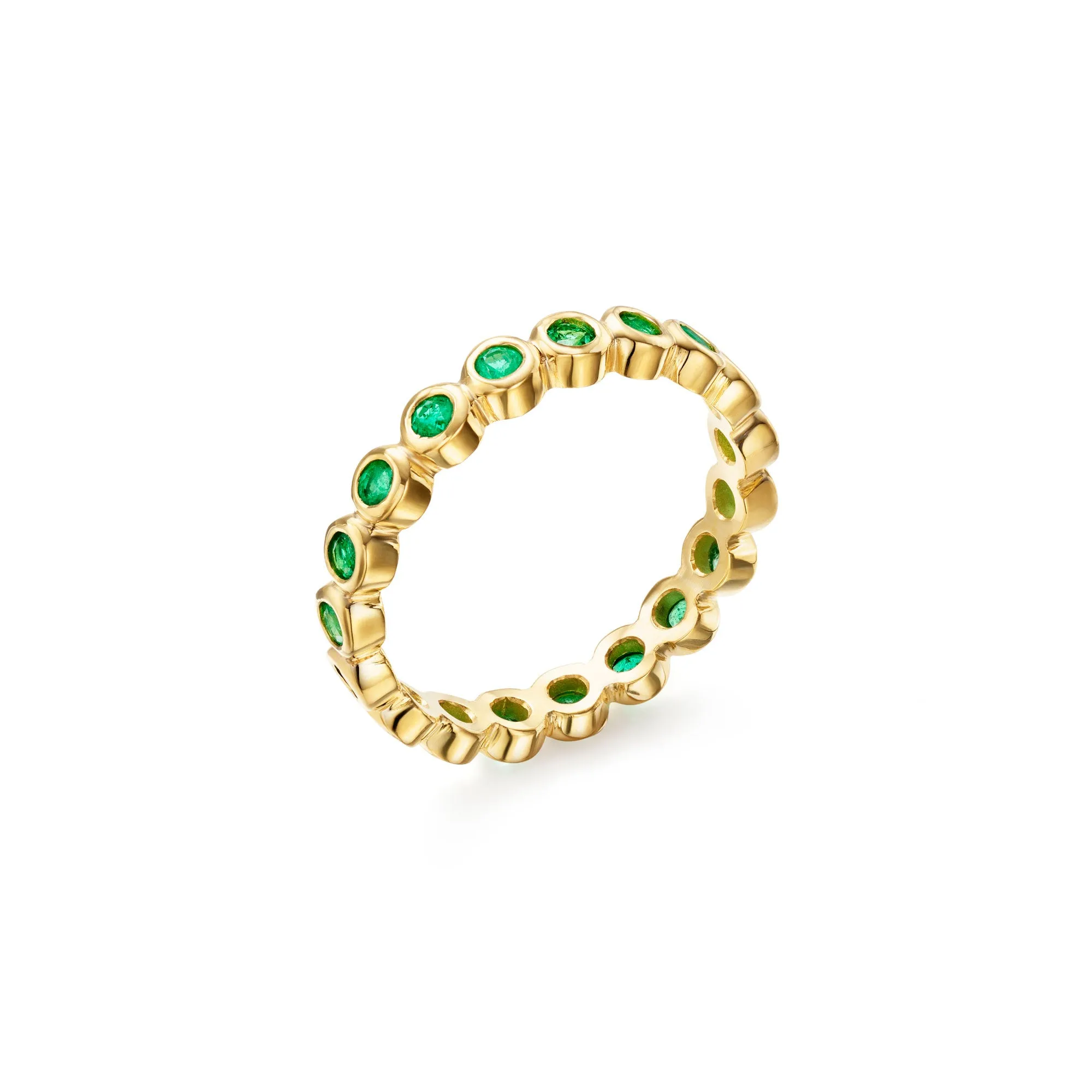 18K Emerald Eternity Ring sold by TEMPLE ST CLAIR