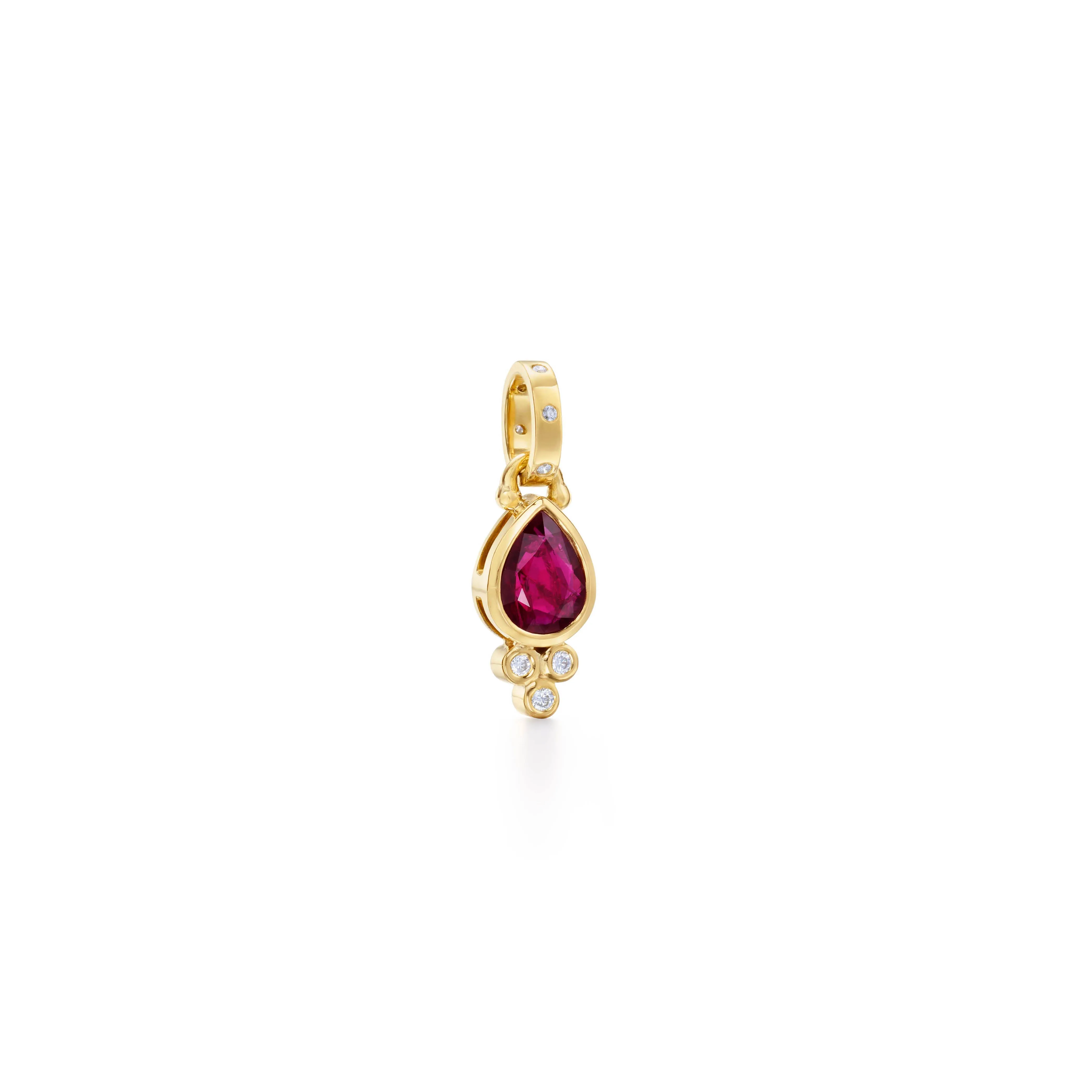 18K Precious Piccolo Ruby Pendant sold by TEMPLE ST CLAIR