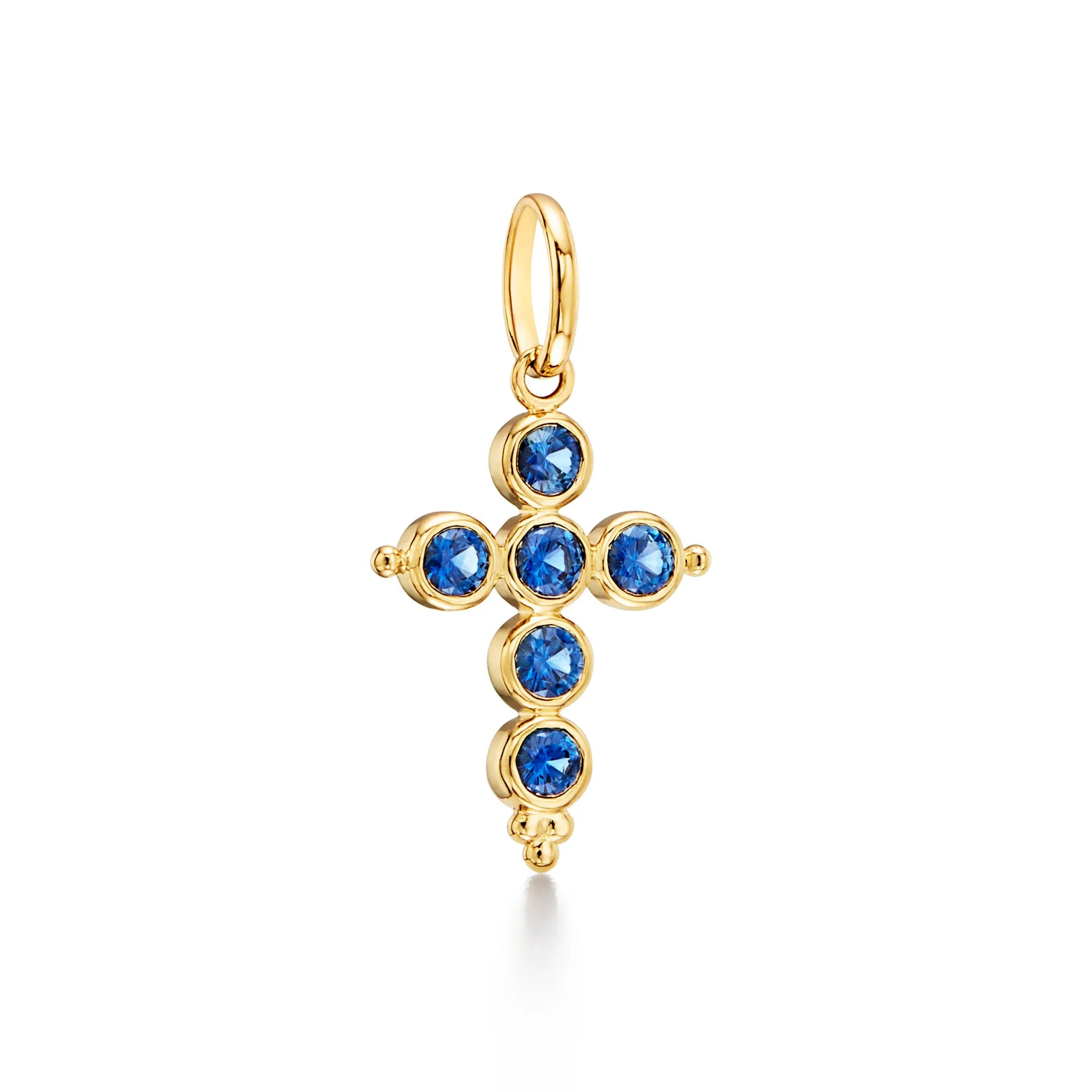 18K Blue Sapphire Cross sold by TEMPLE ST CLAIR
