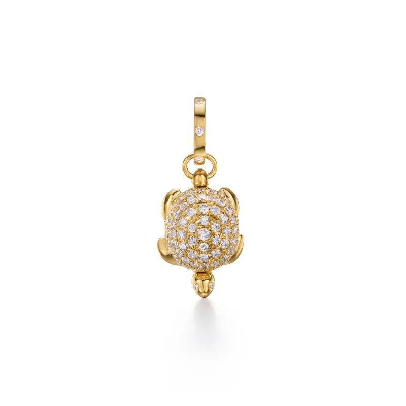 18K Diamond Turtle Locket sold by TEMPLE ST CLAIR