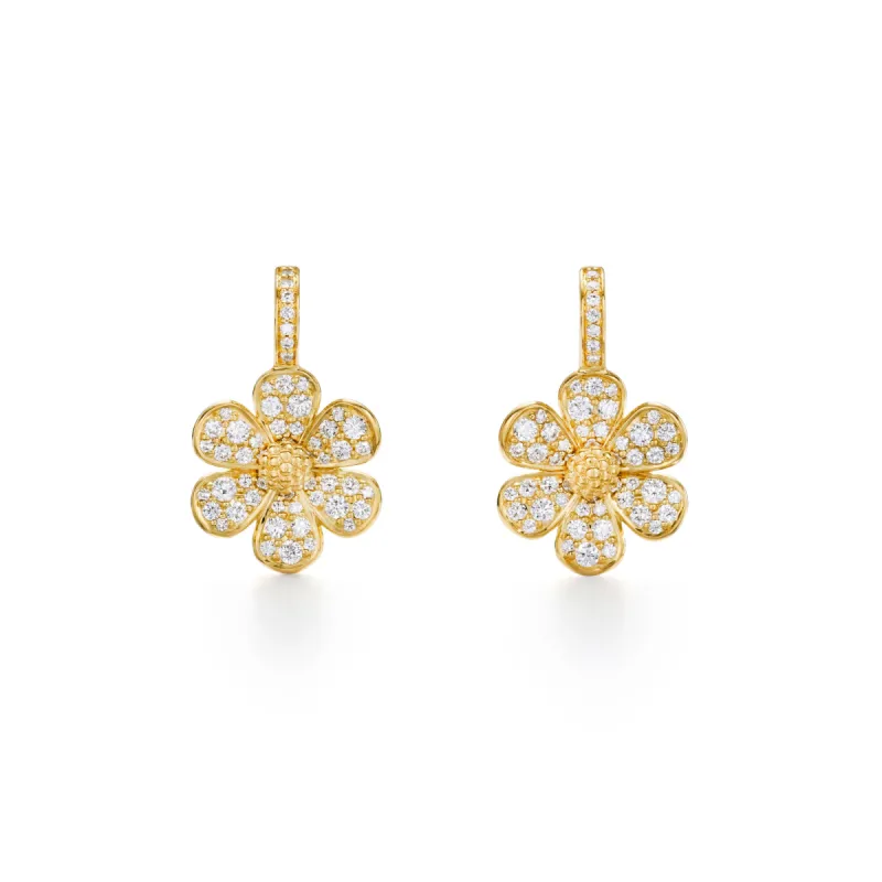 18K Snow Flower Earrings sold by TEMPLE ST CLAIR