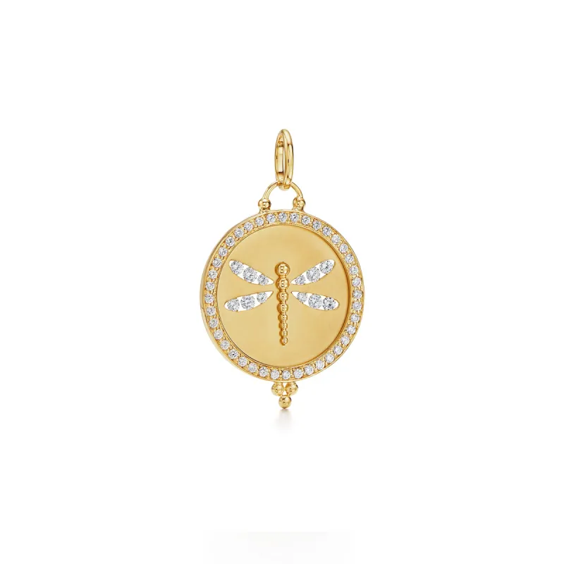 18K Diamond Dragonfly Cutout Pendant sold by TEMPLE ST CLAIR