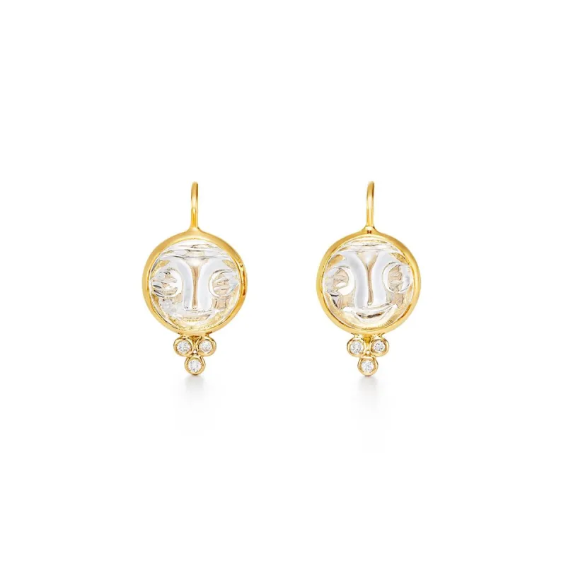 18K Moonface Earrings sold by TEMPLE ST CLAIR
