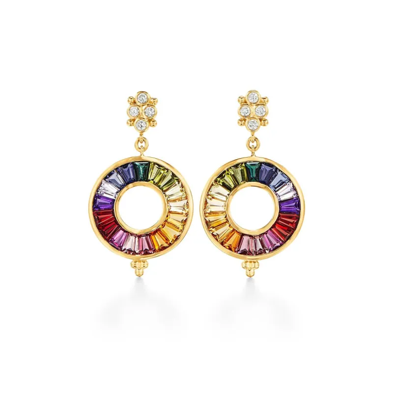 18K Color Wheel Earrings sold by TEMPLE ST CLAIR
