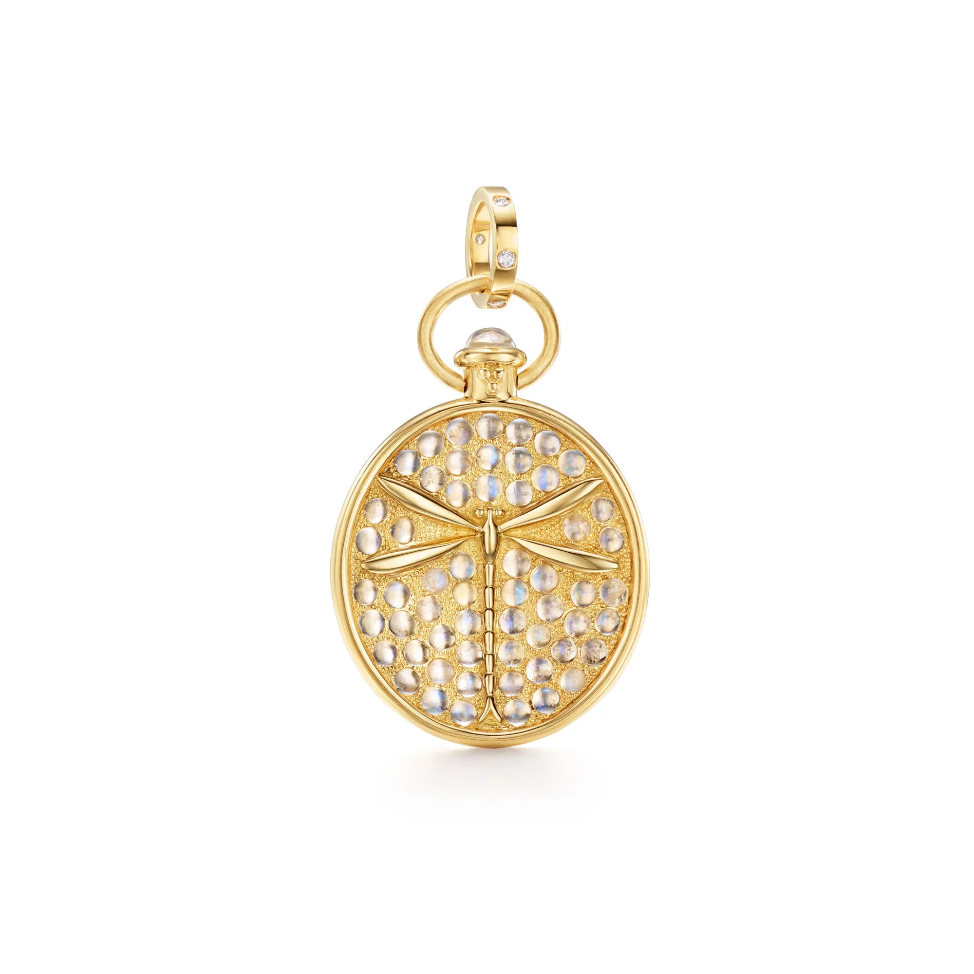 18K Blue Moon Dragonfly Pendant sold by TEMPLE ST CLAIR