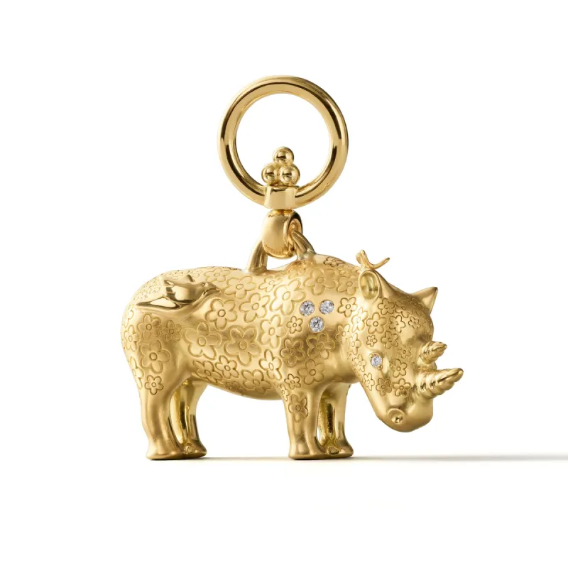 18K Large Kifaru Rhino Pendant sold by TEMPLE ST CLAIR