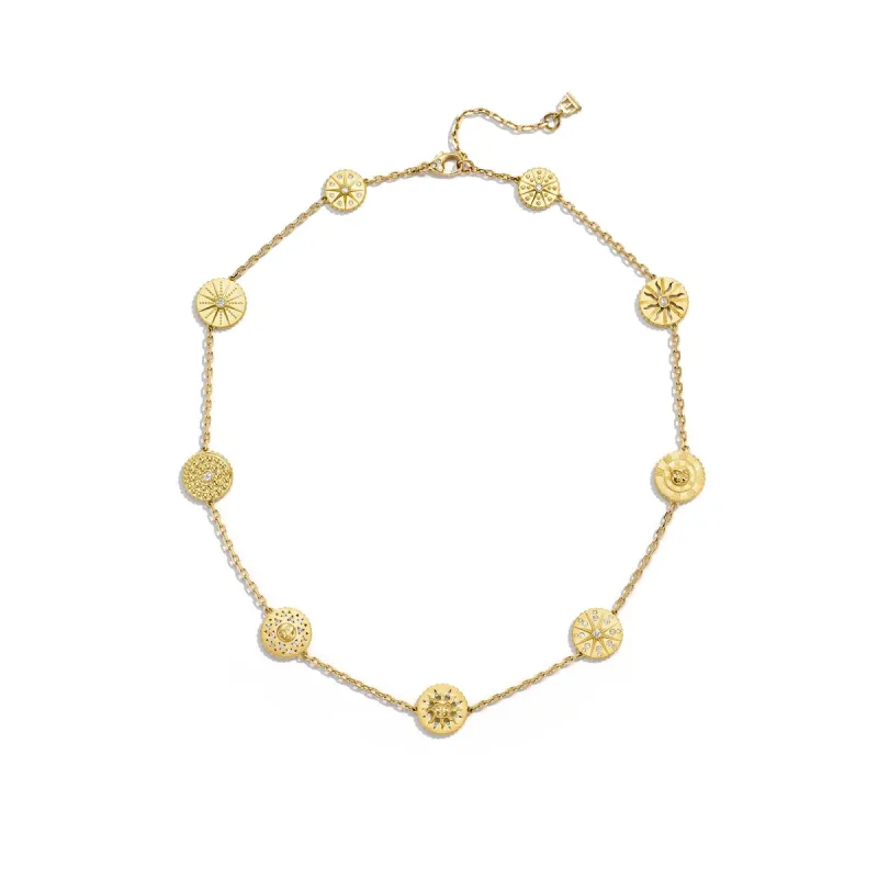 18K 9 Motif Orbit Necklace sold by TEMPLE ST CLAIR