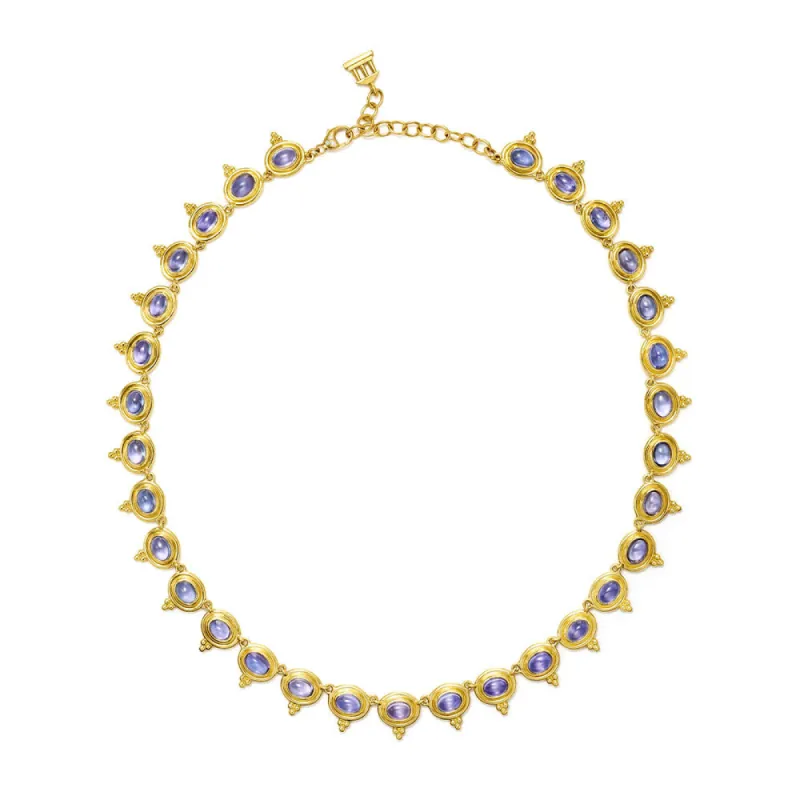 18K Tanzanite Temple Necklace made by TEMPLE ST CLAIR