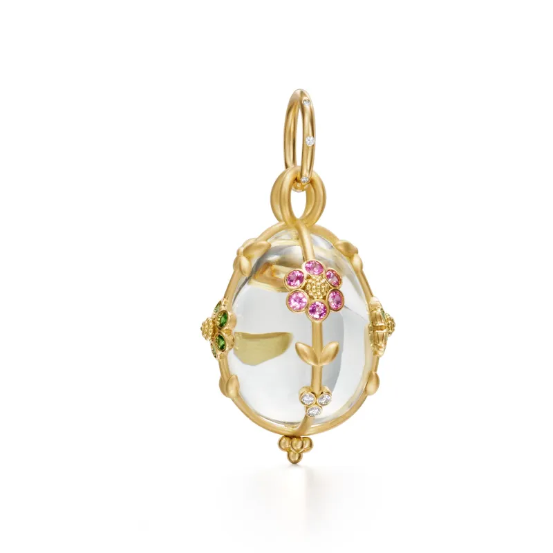 18K Medium Fiori Rock Crystal Amulet sold by TEMPLE ST CLAIR
