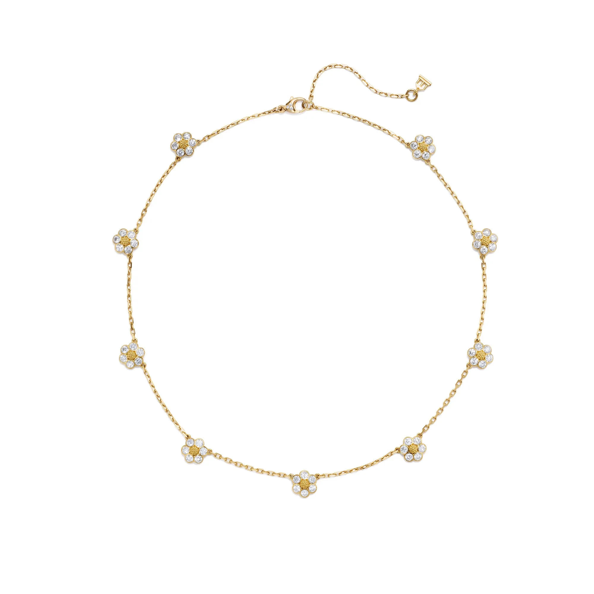 18K Diamond Fiori Necklace sold by TEMPLE ST CLAIR