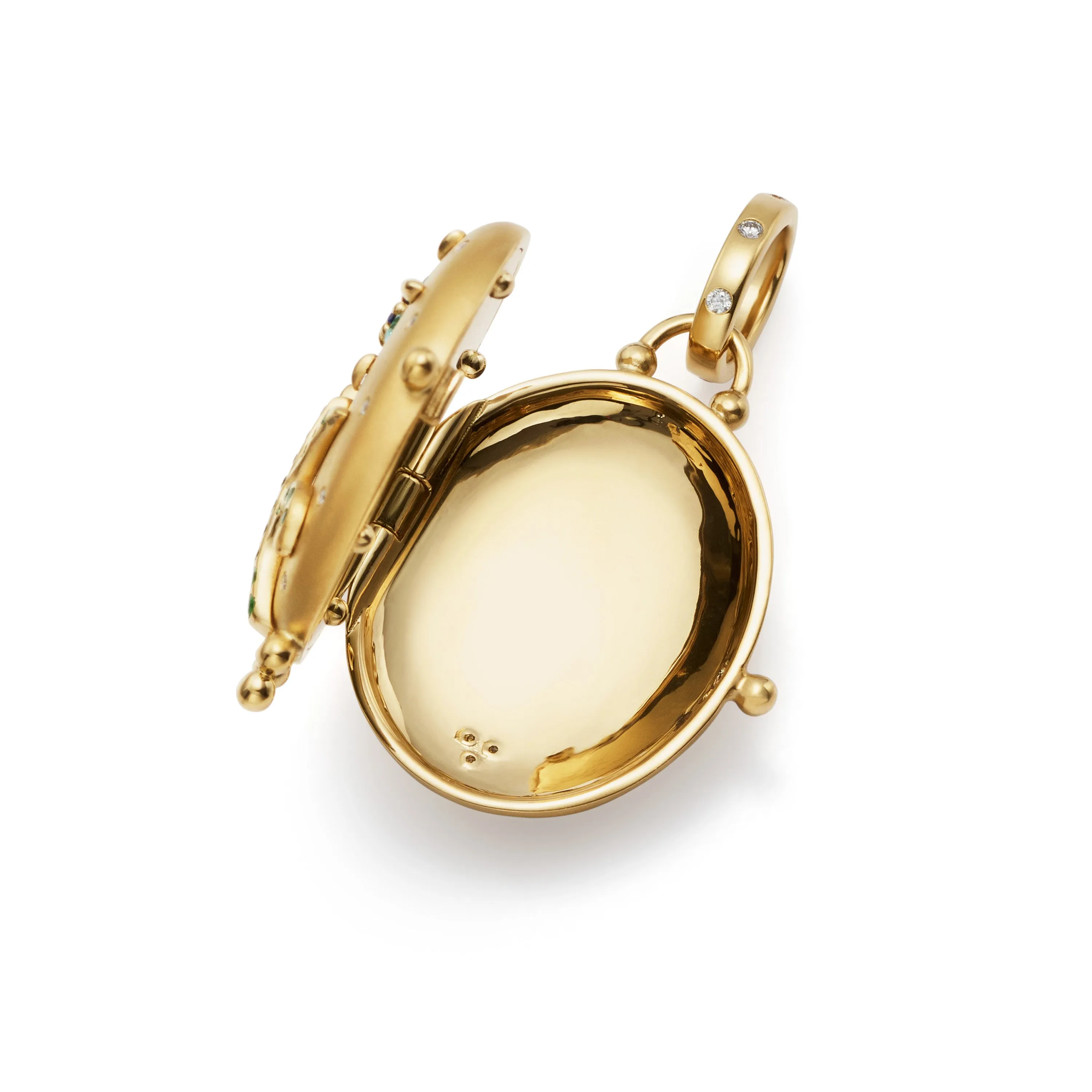 18K Pink Sapphire Primavera Locket sold by TEMPLE ST CLAIR product image thumbnail 3