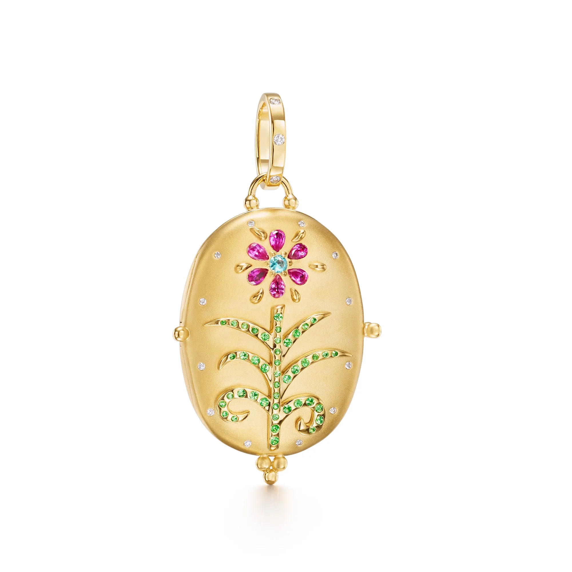 18K Pink Sapphire Primavera Locket sold by TEMPLE ST CLAIR product image thumbnail 4