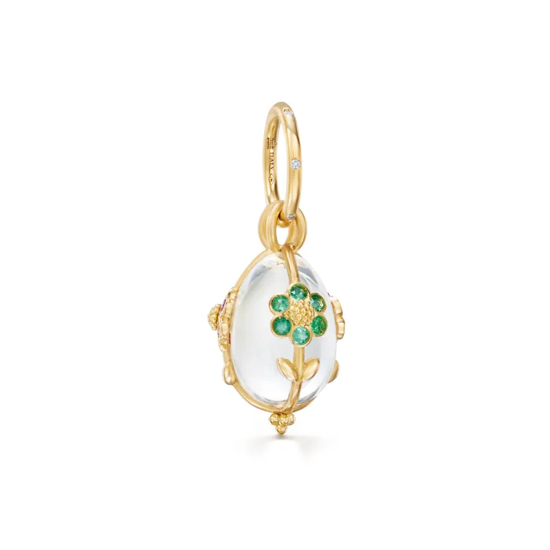 18K Small Fiori Rock Crystal Amulet sold by TEMPLE ST CLAIR