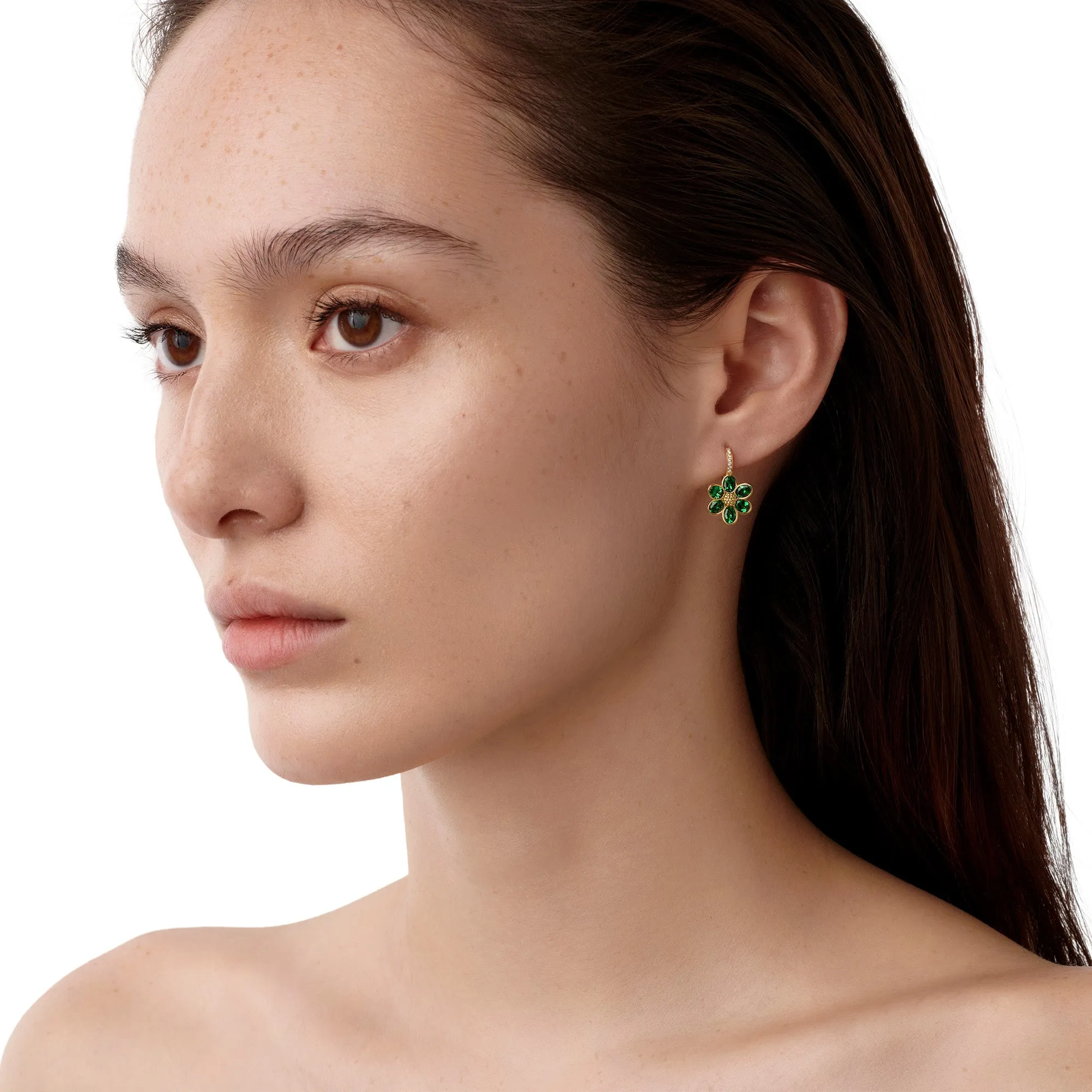 18K Tsavorite Fiori Earrings sold by TEMPLE ST CLAIR product image thumbnail 2