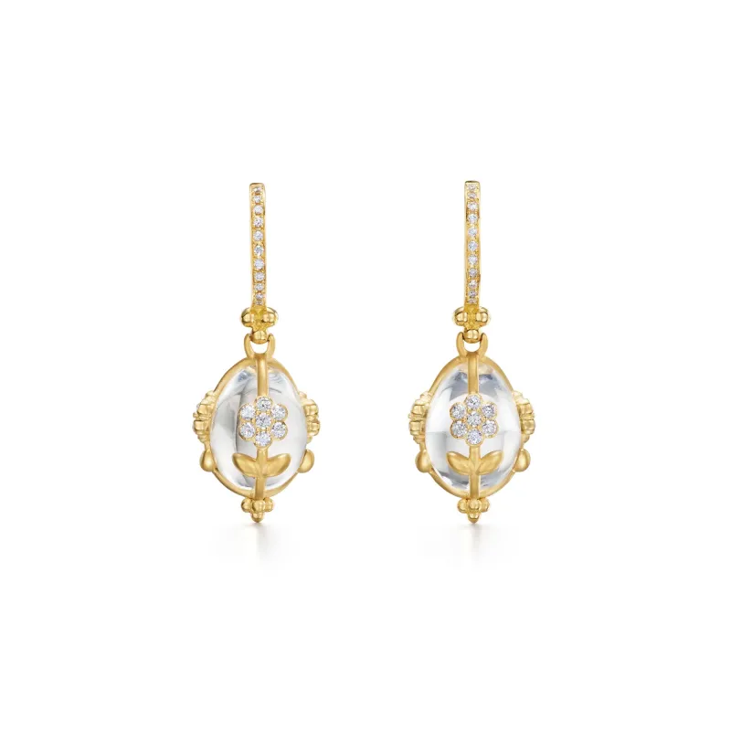 18K Diamond Fiori Amulet Earrings sold by TEMPLE ST CLAIR