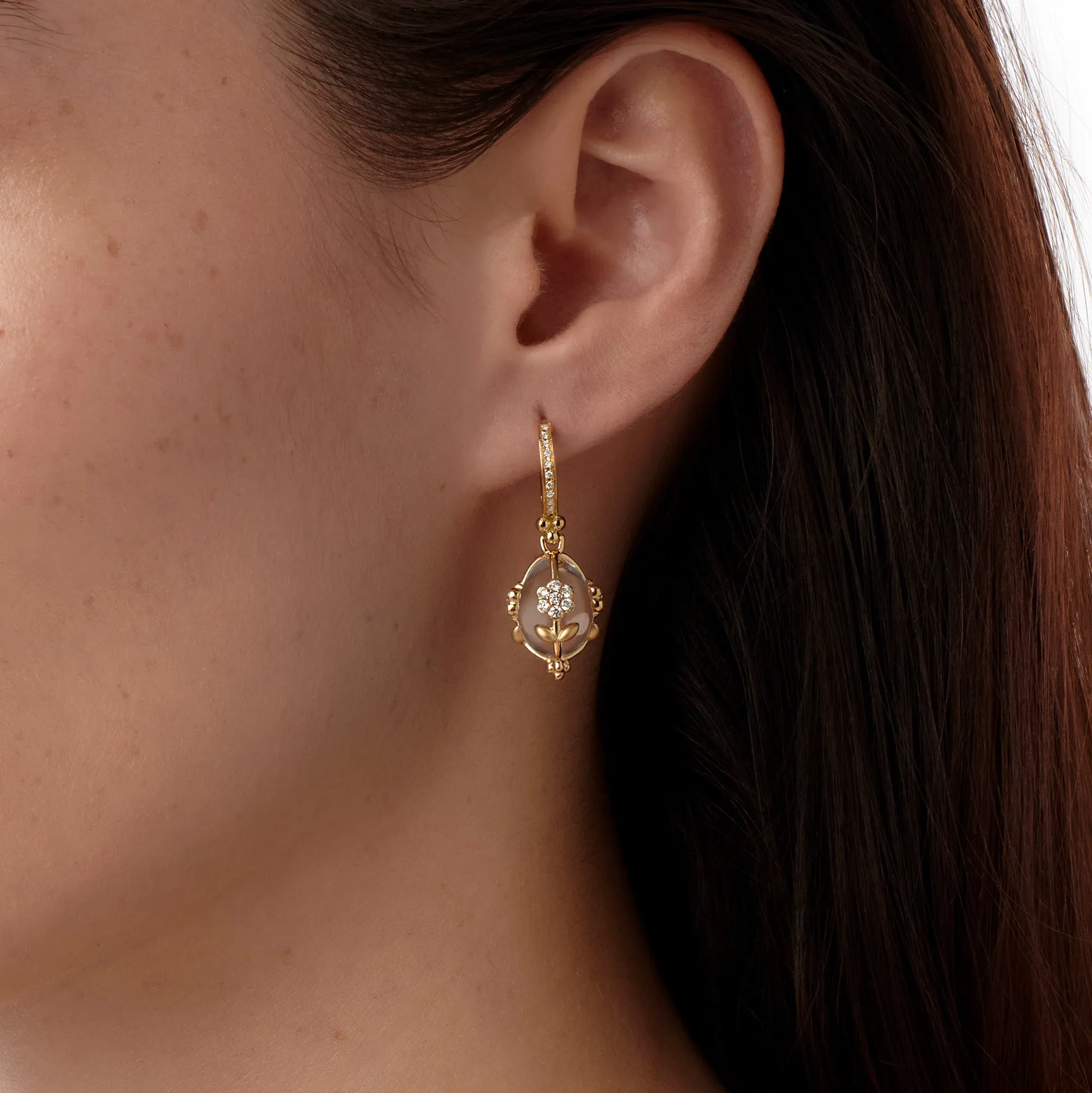 18K Diamond Fiori Amulet Earrings sold by TEMPLE ST CLAIR product image thumbnail 3