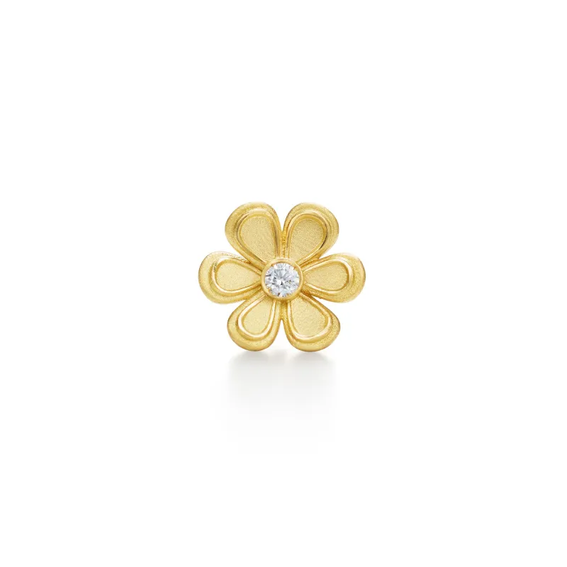 18K Mini Flower Earring sold by TEMPLE ST CLAIR